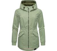 Ragwear leichte Damen Übergangsjacke kurz Regenjacke wasserdicht (Wassersäule 11.000 mm) atmungsaktive Outdoor-Jacke mit Kapuze Dowey Tech YOUMODO Dusty Green Gr. M