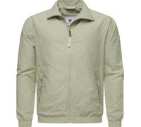 Outdoorjacke RAGWEAR "Holdeon", Herren, Gr. S (48), weiß (bone), Obermaterial: 68% Baumwolle, 32% Nylon; Innenfutter: 100% Polyester, gerade hüftbedeckend, hoch geschlossener Ausschnitt, Ärmel ohne Är