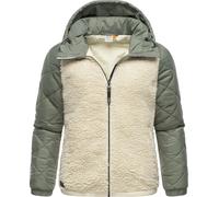 Materialmix-Jacke mit Kapuze "Leeloo" Ecru Blocked 4XL