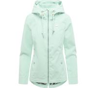 Ragwear Damen wasserdichte leichte Übergangsjacke kurze Jacke mit Kapuze Monadde Mint Gr. S