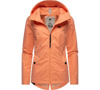Outdoorjacke RAGWEAR "Monade Übergang" Gr. M (38), orange (blutorange) Damen Jacken Lange stylische Übergangsjacke mit großer Kapuze (55861336-M)