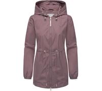 Ragwear Damen leichte Übergangsjacke Kurze Frühlingsjacke mit Kapuze und Taillenzugband Monadissimo B YOUMODO Mauve Gr. XL