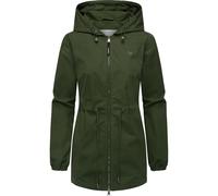 Outdoorjacke RAGWEAR "Monadissimo B", Damen, Gr. XS (34), grün (olivgrün), Obermaterial: 65% Polyester, 35% Baumwolle, Innenfutter: 100% Polyester, Basic, figurumspielend Po-bedeckend, hoch geschlosse