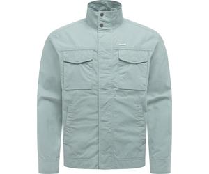 Outdoorjacke RAGWEAR "Murpho", Herren, Gr. S (48), grün (stone blau), Material: 72% Baumwolle, 28% Nylon, gerade hüftbedeckend, hoch geschlossener Ausschnitt, mit Knopf,verstellbar,Ärmel mit Ärmelschl
