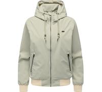 Outdoorjacke RAGWEAR "Nuggeta Summer YOUMODO", Damen, Gr. XS (34), graugrün, Obermaterial: 100% Polyester; Innenfutter: 100% Polyester, lässig geschnitten hüftlang, hoch geschlossener Ausschnitt, Ärme