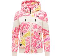 Outdoorjacke RAGWEAR "Nuggie Block Flower", Gr. S (36), pink combo26, Außenmaterial: 100% Polyester. Innenfutter: 100% Polyester, gerade hüftbedeckend, eng Rippstrickbündchen, Jacken Outdoorjacke, mod