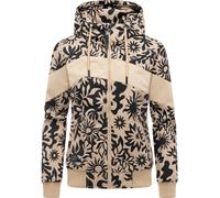 Leichte wasserdichte Übergangsjacke mit Alloverprint "Nuggie Block Flower" Sand26 S