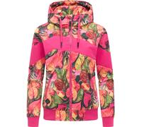 Outdoorjacke RAGWEAR "Nuggie Block Flower", Damen, Gr. XS (34), multi combo26, Außenmaterial: 100% Polyester; Innenfutter: 100% Polyester, gerade hüftbedeckend, eng Rippstrickbündchen, Jacken Outdoorj