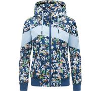 Outdoorjacke RAGWEAR "Nuggie Block Flower", Damen, Gr. XXL (44), night blau26, Außenmaterial: 100% Polyester; Innenfutter: 100% Polyester, gerade hüftbedeckend, eng Rippstrickbündchen, Jacken Outdoorj