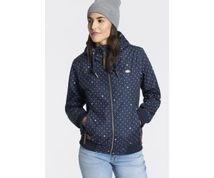 Outdoorjacke RAGWEAR "NUGGIE DOTS O", Damen, Gr. L, navy, Web, Obermaterial: 100% Polyester, gepunktet, hüftlang, Jacken Outdoorjacke (84346637-L) navy