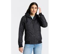 Outdoorjacke RAGWEAR "NUGGIE DOTS O", Gr. L, schwarz, Web, Obermaterial: 100% Polyester, gepunktet, hüftlang, Jacken Outdoorjacke (46063050-L) schwarz
