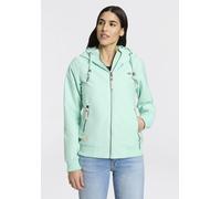 Outdoorjacke RAGWEAR "NUGGIE O", Damen, Gr. XXL, grün (mint), Web, Obermaterial: 100% Polyester, kontrastfarbene Details, unifarben, hüftlang, Jacken Outdoorjacke, hüftlanger Schnitt, hochschließender