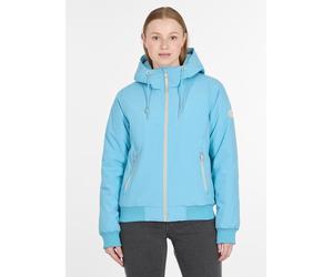 Outdoorjacke RAGWEAR "OGGIE WARM", Damen, Gr. S, blau (cloud), Web, Obermaterial: 100% Polyester, unifarben, hüftlang, elastischer Bund, Jacken Outdoorjacke, Reißverschluss mit Kinnschutz, Kapuze mit
