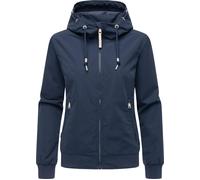 Outdoorjacke RAGWEAR "Oggie YOUMODO", Damen, Gr. XL (42), blau (dunkelblau), Obermaterial: 100% Polyester. Innenfutter: 100% Polyester, Basic, gerade hüftbedeckend, hoch geschlossener Ausschnitt, Ärme