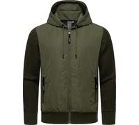Outdoorjacke RAGWEAR "Ronel", Herren, Gr. XXXL (58), grün (olivgrün), Obermaterial 1: 100% Polyester, Obermaterial 2: 100% Baumwolle, Innenfutter: 100% Polyester, Wattierung: 100% Polyester, casual, g