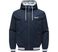 Outdoorjacke RAGWEAR "Stewan YOUMODO", Gr. L (52), navy, Obermaterial: 65% Baumwolle, 35% Nylon; Innenfutter: 100% Baumwolle; Ärmelfutter: 100% Polyester, gerade hüftlang, hoch geschlossener Ausschnit