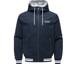 Outdoorjacke RAGWEAR "Stewan YOUMODO", Gr. M (50), navy, Obermaterial: 65% Baumwolle, 35% Nylon; Innenfutter: 100% Baumwolle; Ärmelfutter: 100% Polyester, gerade hüftlang, hoch geschlossener Ausschnit