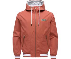 Outdoorjacke RAGWEAR "Stewan YOUMODO", Herren, Gr. L (52), rot (terra), Obermaterial: 65% Baumwolle, 35% Nylon. Innenfutter: 100% Baumwolle. Ärmelfutter: 100% Polyester, gerade hüftlang, hoch geschlos