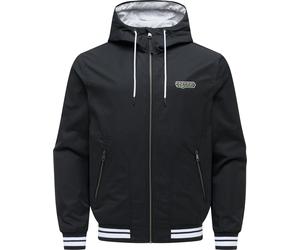 Outdoorjacke RAGWEAR "Stewan YOUMODO", Herren, Gr. XXL (56), schwarz-weiß (schwarz), Obermaterial: 65% Baumwolle, 35% Nylon. Innenfutter: 100% Baumwolle. Ärmelfutter: 100% Polyester, gerade hüftlang,