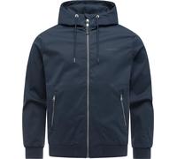 Outdoorjacke RAGWEAR "Stewie Twill YOUMODO", Herren, Gr. L (52), navy, Twill, Obermaterial: 100% Polyester; Futter: 100% Polyester, gerade hüftbedeckend, hoch geschlossener Ausschnitt, Ärmel ohne Ärme