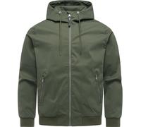 Outdoorjacke RAGWEAR "Stewie Twill YOUMODO", Herren, Gr. M (50), olivgrün, Twill, Obermaterial: 100% Polyester; Futter: 100% Polyester, gerade hüftbedeckend, hoch geschlossener Ausschnitt, Ärmel ohne