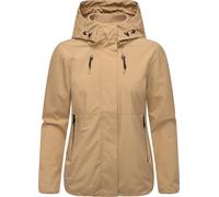 Outdoorjacke RAGWEAR "Sunniva A", Damen, Gr. M (38), beige (sand), Obermaterial: 100% Polyester, Innenfutter: 100% Polyester, casual, figurumspielend hüftlang, hoch geschlossener Ausschnitt, Langarm Ä