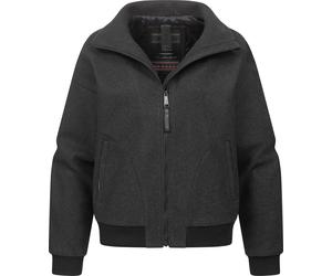 Outdoorjacke RAGWEAR "Toscia", Damen, Gr. L (40), grau (dunkelgrau), Obermaterial: 100% Polyester. Innenfutter: 100% Polyester. Wattierung: 100% Polyester, oversize hüftbedeckend, hoch geschlossener A