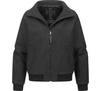 Outdoorjacke RAGWEAR "Toscia", Damen, Gr. XL (42), grau (dunkelgrau), Obermaterial: 100% Polyester; Innenfutter: 100% Polyester; Wattierung: 100% Polyester, oversize hüftbedeckend, hoch geschlossener