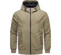 Ragwear Herren wasserdichte und atmungsaktive leichte Übergangsjacke Kurze Sommerjacke mit Kapuze Tyller Bonded YOUMODO Dusty Olive Gr. L