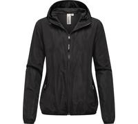 Outdoorjacke RAGWEAR "Vinzie C", Damen, Gr. XL (42), schwarz, 100% Polyester, casual, lässig geschnitten hüftlang, hoch geschlossener Ausschnitt, Langarm Ärmel ohne Ärmelschlitz elastischer Bund mit G