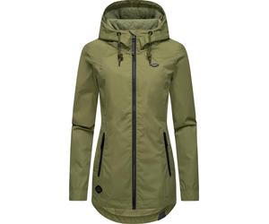 Outdoorjacke RAGWEAR "Zuzka", Damen, Gr. 5XL (50), grün (grüngelb), Außenmaterial: 100% Polyester. Innenfutter: 100% Polyester, tailliert Po-bedeckend, hoch geschlossener Ausschnitt, mit Knöpfen,Ärmel