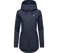 Outdoorjacke RAGWEAR "Zuzka", Damen, Gr. XS (34), blau (hellmarine), Außenmaterial: 100% Polyester; Innenfutter: 100% Polyester, tailliert Po-bedeckend, hoch geschlossener Ausschnitt, mit Knöpfen,Ärme