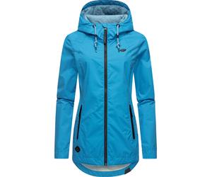 Outdoorjacke RAGWEAR "Zuzka", Damen, Gr. XS (34), blau (himmelblau), Außenmaterial: 100% Polyester; Innenfutter: 100% Polyester, tailliert Po-bedeckend, hoch geschlossener Ausschnitt, mit Knöpfen,Ärme