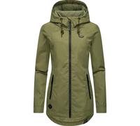 Outdoorjacke RAGWEAR "Zuzka", Damen, Gr. XXL (44), grün (grüngelb), Außenmaterial: 100% Polyester; Innenfutter: 100% Polyester, tailliert Po-bedeckend, hoch geschlossener Ausschnitt, mit Knöpfen,Ärmel
