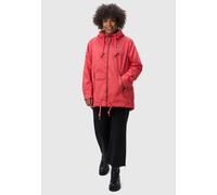 Ragwear Damen Übergangsjacke leichte Jacke Kurzmantel wasserdicht mit Verstellbarer Kapuze Zuzka Intl Red2023 Gr. 3XL