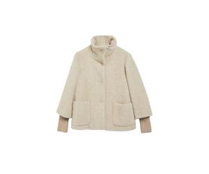 Outdoorjacke S.OLIVER BLACK LABEL, Damen, Gr. 34, beige (light braun), Web, Obermaterial: 63% Polyamid, 37% Polyester. Futter: 100% Polyester, gemustert, regular fit hüftlang, Jacken Outdoorjacke, Reg