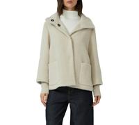 Outdoorjacke S.OLIVER BLACK LABEL, Damen, Gr. 44, braun (grau braun), Web, Obermaterial: 63% Polyamid, 37% Polyester. Futter: 100% Polyester, unifarben, lässig geschnitten hüftbedeckend, Rundhals, Fla