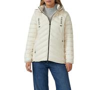 Outdoorjacke S.OLIVER, Damen, Gr. 34, weiß (cream), Steppware, Obermaterial: 100% Polyester. Futter: 100% Polyester, unifarben, slim fit normal, elastischer Bund, Jacken Outdoorjacke, mit abnehmbarer