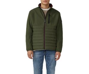 Outdoorjacke S.OLIVER, Damen, Gr. L, dk grün, Web, Obermaterial: 100% Polyester, unifarben, regular fit normal, ohne Ausschnitt, elastischer Bund, Jacken Outdoorjacke, mit Logo Stickerei (41732550-L)