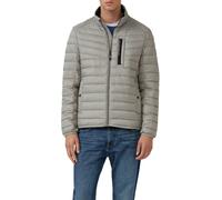 Outdoorjacke S.OLIVER, Herren, Gr. M, dk beige, Steppware, Obermaterial: 100% Polyester, unifarben, casual, regular fit taillenbedeckt, Langarm elastischer Bund, Jacken, mit sportiven Kontrastdetails