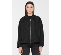 Outdoorjacke SENSES.THE LABEL, Damen, Gr. M/L, schwarz, Material: 100% Polyester, Futter: 100% Polyester, unifarben, gerade kurz, eingesetzt 1-Knopf-Manschette, Jacken Outdoorjacke, mit verstellbarem 