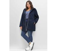 Outdoorjacke SHEEGO, Damen, Gr. 40, blau (nachtblau), 65% Polyester, 35% Baumwolle, unifarben, Jacken Outdoorjacke (30360641-40) nachtblau