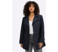 Outdoorjacke SHEEGO, Damen, Gr. 48, schwarz (tiefblau), 64% Baumwolle, 36% Polyester, unifarben, Jacken Outdoorjacke (51049454-48) tiefblau