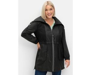 Outdoorjacke SHEEGO, Damen, Gr. 50, schwarz, 100% Polyamid, Webware:100% Polyester, unifarben, Jacken Outdoorjacke (33463453-50) schwarz