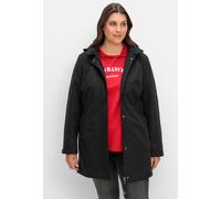 Outdoorjacke SHEEGO, Damen, Gr. 54, schwarz, 84% Polyester, 16% Baumwolle, unifarben, Jacken Outdoorjacke (10565347-54) schwarz