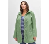 Outdoorjacke SHEEGO, Damen, Gr. 56, grün (eucalyptus), 65% Polyester, 35% Baumwolle, unifarben, Jacken Outdoorjacke (89725357-56) eucalyptus