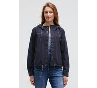 Outdoorjacke SOCCX, Damen, Gr. XS, blau, Twill, Material: 100% Baumwolle, bedruckt, bestickt, regular fit kurz, eingesetzt 1-Knopf-Manschette, Jacken Outdoorjacke (45925323-XS) blau