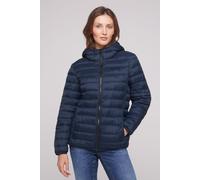 SOCCX Damen Leichte Steppjacke mit Kapuze Blue Navy XL