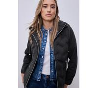 Outdoorjacke STREET ONE, Damen, Gr. 38, skyfall blau, Stoff, Obermaterial: 100% Polyester; Obermaterial 2: 100% Polyester; Futter: 100% Polyester; Füllung: 100% Polyester, gemustert, normal normal, oh