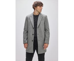 Outdoorjacke STREET ONE MEN, Herren, Gr. L (42), grau (winter grau melange), Stoff, Obermaterial: 100% Polyester; Futter: 100% Polyester, unifarben, gerade lang, V-Ausschnitt, Bündchen, Jacken Outdoor